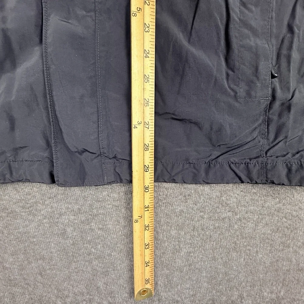 LL Bean Windbreaker Men's XL Black  Hood Full Zip Pockets Polyester‎